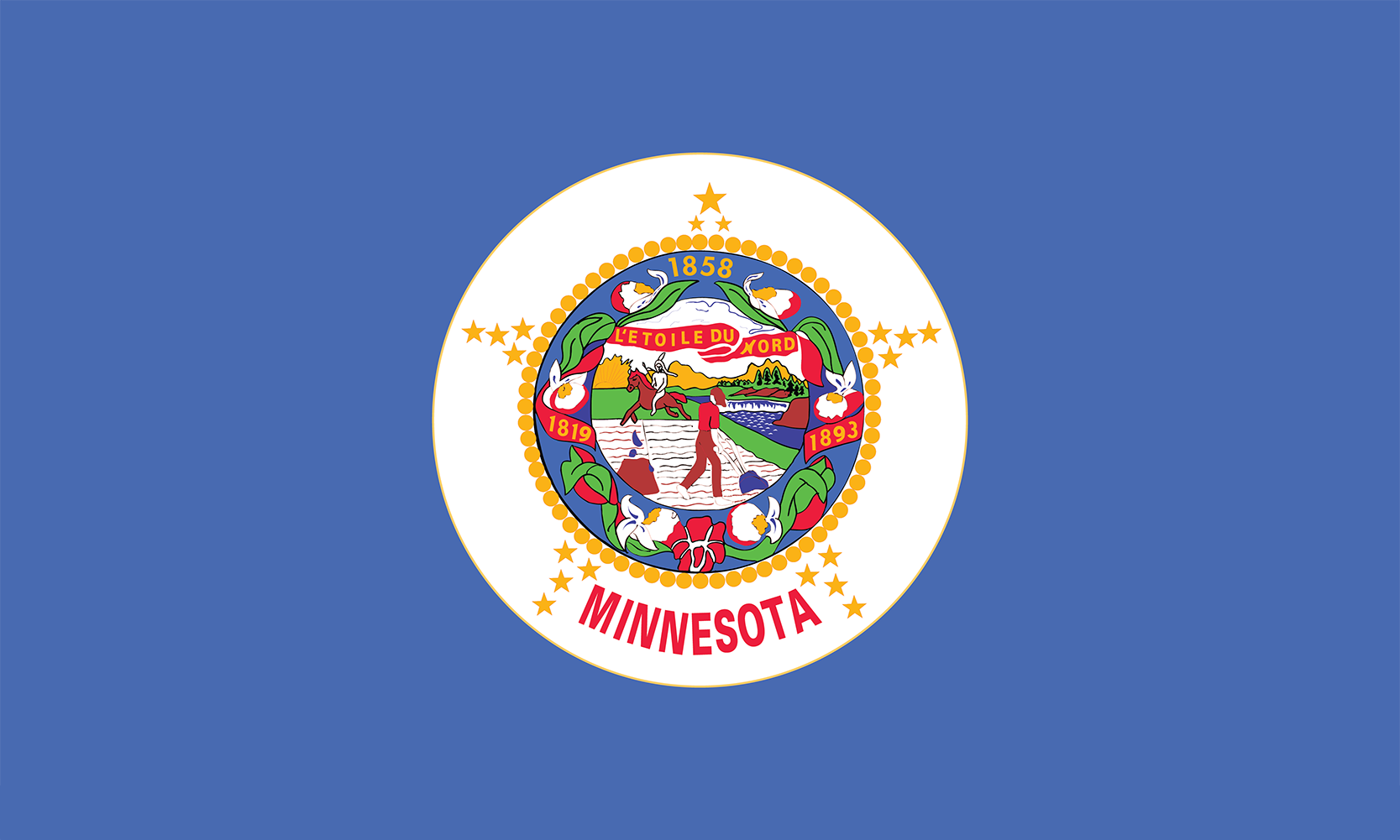 The Flag of Minnesota - Redrawn